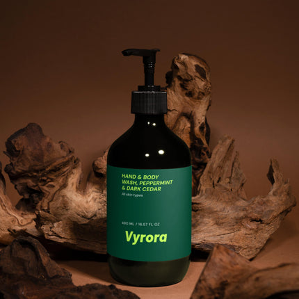 Hand & Body Wash, Peppermint & Dark Cedar